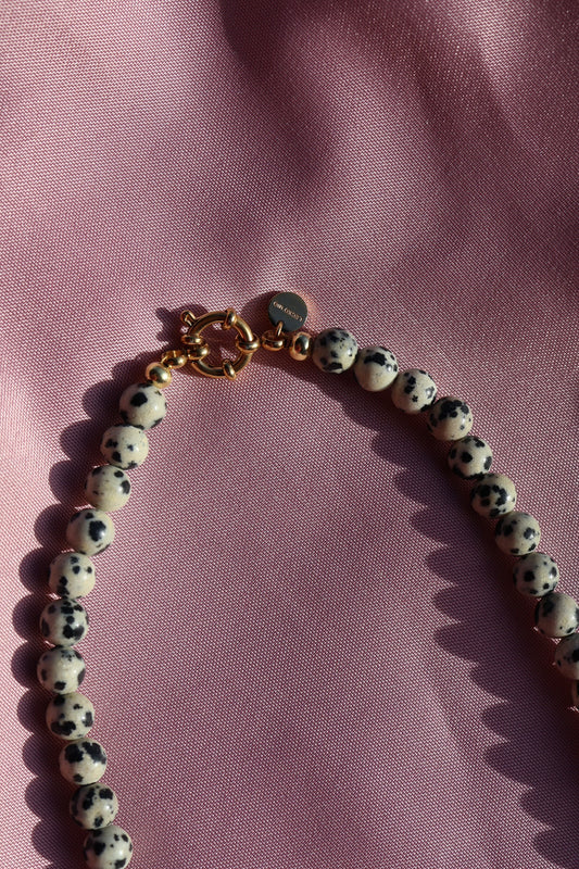 Dalmatiner Jaspis Kette