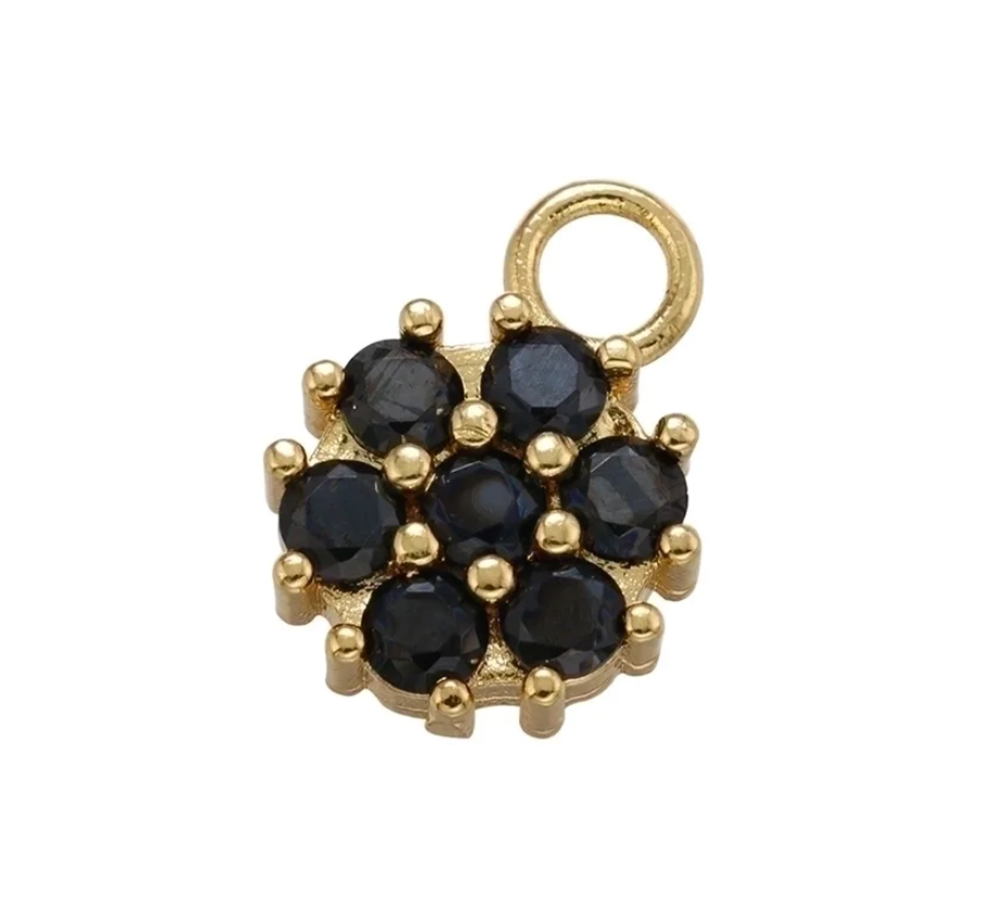 Zirkon Blumen Charm