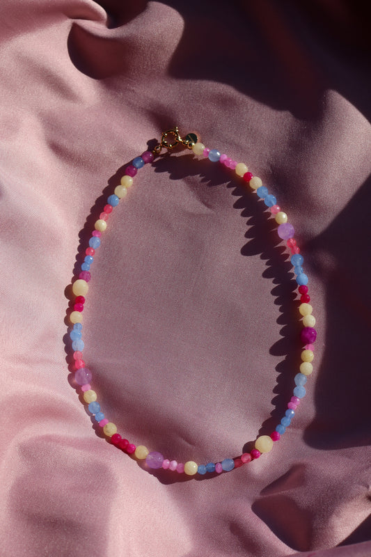 Edelstein Kette bunt